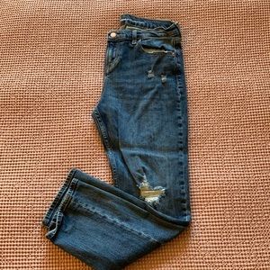 Gap straight leg jeans with holes